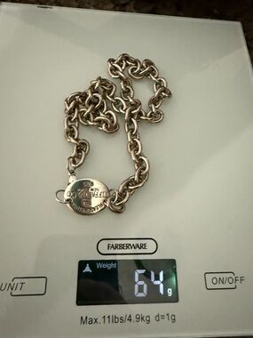 Tiffany & Co “Return to Tiffany” Oval Tag Necklace Sterling Silver